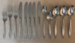 Midcentury 13 Pcs Starburst Cif 7 Stainless Flatware Made JAPAN(S-26). Fixed Price $28.04.
