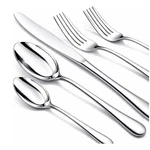 Nice Kitchen 40PC Stainless Steel Silverware Flatware Set For 8 Open Box. Fixed Price $34.99.