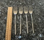 4 Vtg Capco Kitco UNF60 Salad Forks 6.75" Stainless Steel Roses Japan. Fixed Price $30.00.