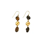 Michael Michaud Roasted Coffee Bean Long Wire Earrings 3834. Fixed Price $74.99.