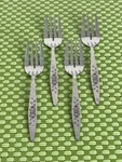 Towle TWS92 Stainless Burnished Handle Rose 4 Salad Forks Flatware - 6 1/2". Fixed Price $24.95.