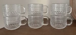 SET/6 Pottery Barn Fortessa Jupiter Espresso Mugs Cups Clear Mcm Decor Style New. Fixed Price $33.60.