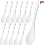 Set Of 12 White Porcelain Espresso Tea Spoons Ceramic Dessert 5 Inch. Fixed Price $12.89.