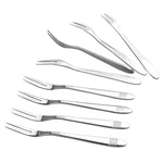 12PIECE Bistro Appetizer Cocktail And Fruit Forks 2PRONG 5.4INCH. Fixed Price $14.40.