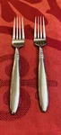 Hampton Silversmiths HSV74 3 Bands Glossy 2 Dinner Forks 7/8". Fixed Price $30.00.