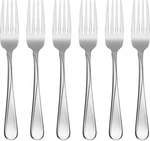 Silverware Set, Flight Everyday Flatware 6-PIECE Dinner Fork Service 6,. Fixed Price $34.99.