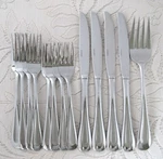 Oneida Stainless Flatware Satin Sand Dune Knives & Forks Lot. Fixed Price $49.48.