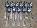 New Star Foodservice Inc S/s Beaded Stainless Steel Place Oval Spoons, China. Fixed Price $23.68.