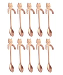 10PCS Stainless Steel Cute Mini Cat Spoon For Tea Coffee Dessert Sugar Ice Cream. Fixed Price $17.41.