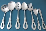 Oneida Toujours Serving (7PC Set) Tablespoon Pierced Casserole Ladle Cube. Fixed Price $185.29.