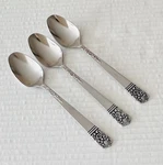 Lifetime Cutlery Stainless LCU7S 3 Teaspoons Flowers And Scrolls Satin. Fixed Price $10.75.