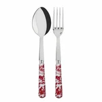 Sabre Paris, Toile De Jouy, Red, 2 Piece Serving (flatware) Set, Imported, New. Fixed Price $110.00.