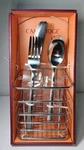 New Cambridge 16 Piece Stainless Steel Flatware Dora Sand With Caddy Service 4. Fixed Price $32.00.