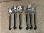 6 Pc Gourmet Setting Gs Treble Clef Spoons Forks Stainless Steel Flatware. Fixed Price $39.99.