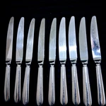 Set Of 9 Guy Degrenne Beau Manoir Blois Dinner Knives 5/8" Stainless Steel Lot. Fixed Price $59.98.