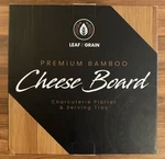 Leaf And Grain Charcuterie Board Set - Premium Bamboo Cheese Natural. Fixed Price $32.95.