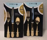 2 Towle Blaine 18/10 Premium Stainless Steel 3 Piece Flatware Gold Tone New. Fixed Price $48.00.
