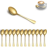 Reanea Gold Teaspoons Set 12, Stainless Steel Dessert, Coffee Spoon,. Fixed Price $18.99.