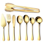 Gold Serving Utensils, Ogori 8-PIECE Polished Piece,. Fixed Price $26.26.