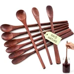 Hansgo 9PCS Wooden Honey Spoons, Mixing Coffee With Long Medium, Brown. Fixed Price $14.76.