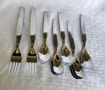 Kitchinox 18/0 Chalet Flatware 2 Dinner Forks & 5 Teaspoons Mixed Lot Of 7. Fixed Price $7.50.