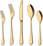 Aisoso Gold Silverware Set, 20-PIECE Flatware Stainless Piece,. Fixed Price $29.99.