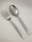 International Silver Wm Rogers Stainless INS72 Glossy Casserole Spoon & Fork. Fixed Price $17.99.