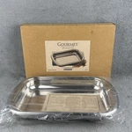 Vintage Gourmet Collection 18/10 Stainless Steel 15" Baking Pan - New With Box. Fixed Price $40.00.