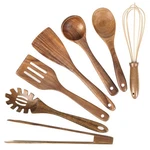 Wooden For Cooking Kitchen Utensils Set Teak Spoons Spatulas. Fixed Price $45.34.