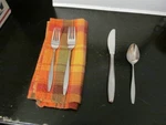 MFF9 By Marshall Field Stainless 18/8 Glossy Lot Of 4 Pieces Place Setting. Fixed Price $18.00.