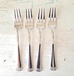 New Lenox 18/10 Stainless Flatware Portola Cocktail Forks - Set Of Four Nib. Fixed Price $16.50.