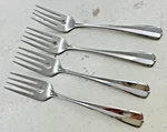 Gala Impulse 4 Salad Forks Oneida Stainless Center Ridge Beaded Tip 6 3/8" Gloss. Fixed Price $21.99.