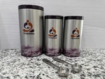 3-TEAVANA Loose Leaf Airtight Tin Canisters And 2-TEAVANA Spoon Scoop. Fixed Price $39.99.