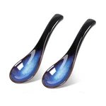 Asian Soup Set, Blue Japanese Ceramic Chinese Ra.... Fixed Price $14.76.