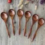 For Eating, Adloryea 6-PIECE Wooden Spoons 9.8"L X 5.6"W Handmade. Fixed Price $18.00.