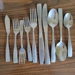 10 Pc Set Cambridge Silver Madison Stainless Flatware Spoons Forks Knives Butter. Fixed Price $9.84.