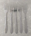 5 Utica UTI9 Lot Place Forks Dinner Stainless Floral Handle Glossy Vintage. Fixed Price $9.49.