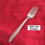 Oneida Ohs 278 Salad Fork 6" Swirls Stainless Steel Flatware. Fixed Price $6.79.