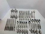 Oneida Community Paul Revere Stainless Knives Forks Spoons 45 Pcs. Fixed Price $155.00.