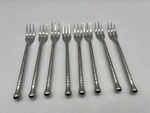 Rare Gibson Keaton Ii Dessert Cake Forks 5.5" Stainless Flatware Set Of 8. Fixed Price $72.01.