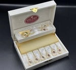 Royal Albert Country Roses 8-PC Gold Plated Porcelain Spoon & Knife Set 1992. Fixed Price $139.00.