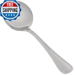 Winco Pearl Windsor 12X Stainless Steel Round Soup/bouillon Spoons 6.5". Fixed Price $48.89.
