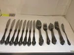 38 Pcs TNC1 By Townecraft Plc Settings Stainless, Japan, Flowers&ridges, Dots. Fixed Price $139.99.