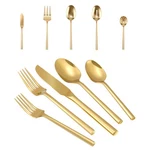 Flatware Set 45 Piece Gold Stainless Steel Heavy Duty Silverware Kelenfer Thick. Fixed Price $209.99.