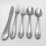 Gorham Larkwood 5 Piece Place Set Stainless Flatware Indonesia New Old Stock Vtg. Fixed Price $59.99.