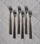 Stylecraft Cocktail Forks Stainless Japan SYF7 Greek Key Pattern Lot Of 6. Fixed Price $17.99.