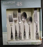Hampton Silversmiths Lexington Mirror 48PC Set - New Box. Fixed Price $65.00.