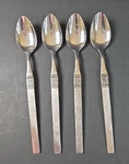 Utica Stainless UT144 Lot Ice Tea Spoons Black Accent Satin Scrolls Japan. Fixed Price $12.00.