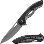 Folding Knife, 8.07 Inches Overall Length, Stainless Steel Drop Blade, Black Alu. Fixed Price $29.83.