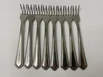 National Stainless NST88 Japan Cocktail Forks Rope Edge Flatware #2. Fixed Price $13.95.